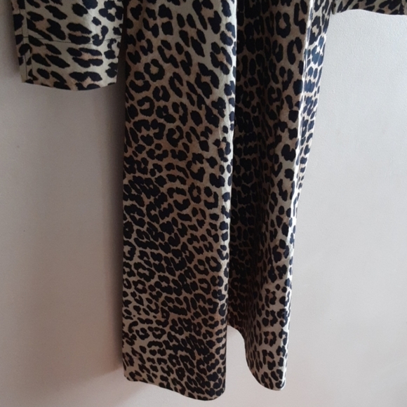 Ganni Leopard Print Front Zip Midi Dress - Picture 9 of 15